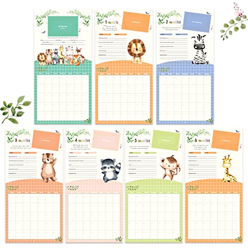Baby's First Year Calendar with Stickers, 1st Year Tracker Memory Book