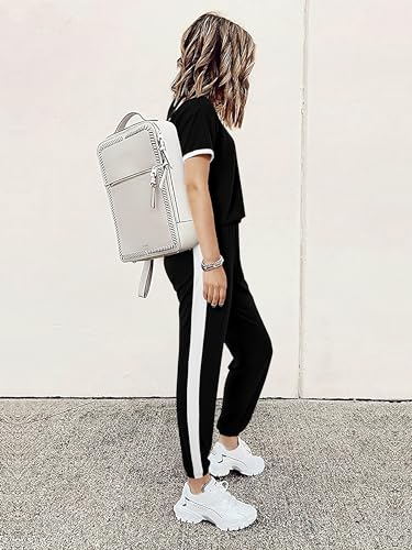 MASCOMODA Womens 2 Piece Outfits Summer Matching Lounge Sets Jogger Set - color: Black, size: Small