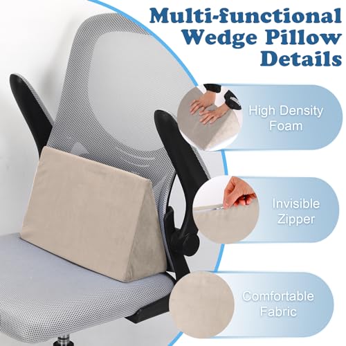 Small Wedge Pillow, Wedge Pillow for Bed Sores, Positioning Pillow - color: 1 Unit, Apricot