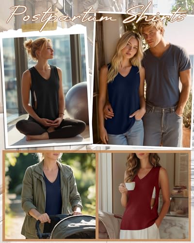 3 Pack Women's Waffle Nursing Tank Tops - color: Black, Navy Blue, Wine Red, size: XX-Large
