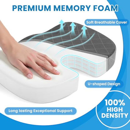 TushGuard Memory Foam Office Chair Seat Cushion - Dark&Light Grey, XX-Large - color: Dark&light Grey, size: XX-Large