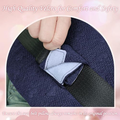 Seat Belt Pillow Post-Surgery – With Ice/Hot Pocket for C-Section, Blue - color: Navy Blue, size: Large