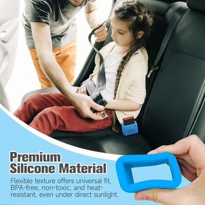 Morlike Silicone Buckle Holder Booster (Blue, 2 Pack) - color: Blue, 2 Pack
