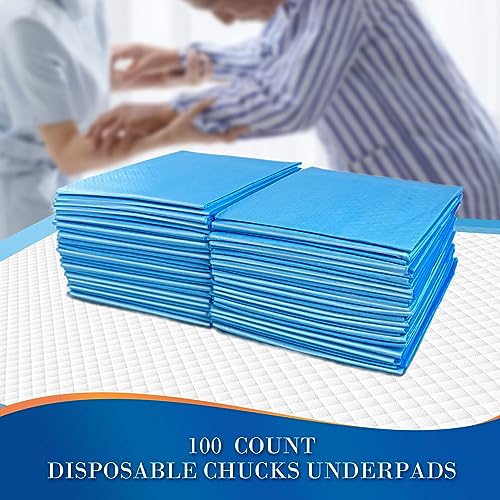 SOFYFINE 100 Count Disposable Bed Pads 23"x36",Waterproof Puppy Pee Pad - size: 23"x36"(100 Count)