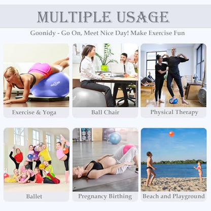 Soft Exercise Ball, Yoga Pregnancy Ball Chair, Pilates Equipment with Pump - color: Black, size: S(15-18inch/38-45cm)