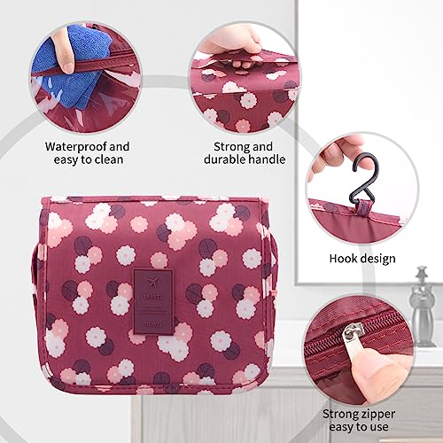 Waterproof Travel Toiletry Bag, Portable Hanging makeup Organizer