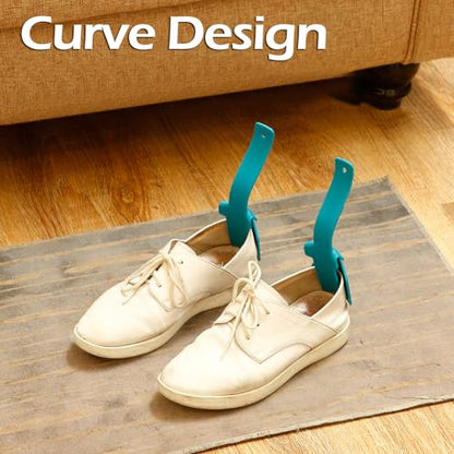 Boao 4 Pcs Lazy Shoe Helper Bulk Easy on Easy off Plastic Shoehorn
