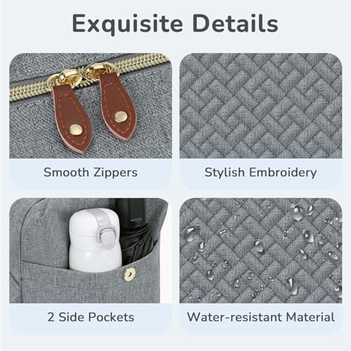 Tenot Diaper Bag Tote, Baby Bags with Pacifier Case Grey - color: Grey, size: Medium