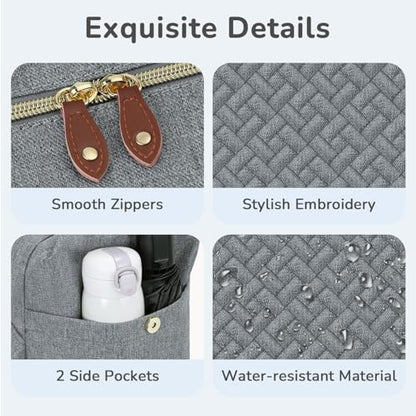 Tenot Diaper Bag Tote, Baby Bags with Pacifier Case Grey - color: Grey, size: Medium