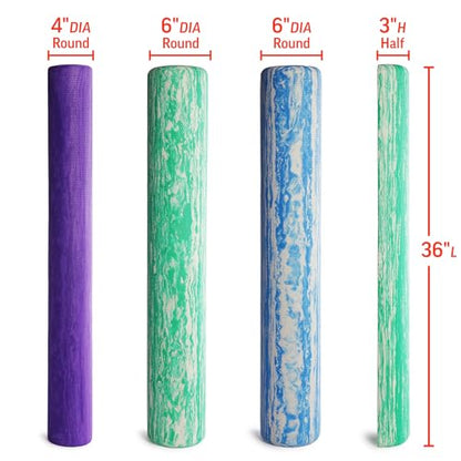 OPTP PRO-ROLLER Standard Density Foam Roller – Round, Purple, 36" x 4"
