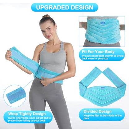 Relief Expert Microwavable Heating Pad for Back, Heating Pad Microwavable with Moist Heat for Back, Neck and Shoulder, Stomach, Unscented