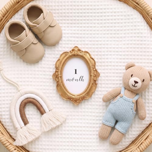 Novabright Baby Monthly Milestone Photo Frame Set, Ornate Oval - style: Ornate Oval