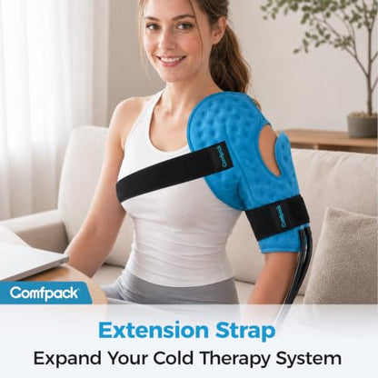 Comfpack Ice Pack Strap,Stretchable 26"x1.97" Adjustable Band - 2 Pack