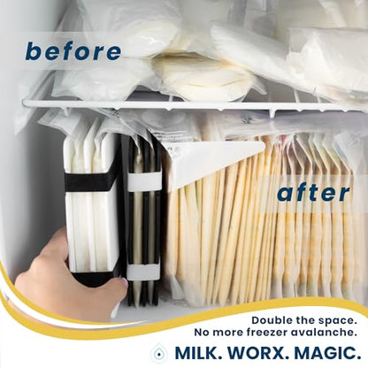 Freeze It Flat Breastmilk Freezer Organizer (White, Single 2pk) - color: White, size: Single 2-pk