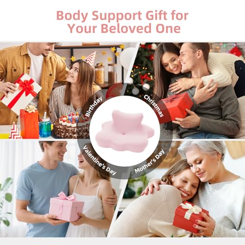 Memory Foam Support Wedge Pillow for Sleeping Reading Lying - color: Pink