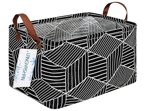 Rectangular Collapsible Storage Basket Nursery Organizer Black diamond - color: Rec Black diamond