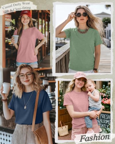 Huukeay 3 Pack Women's Nursing Tops - color: Gray Blue, Light Pink, Light Green, size: Medium