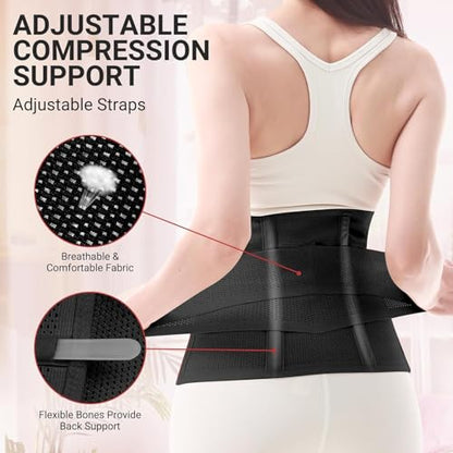 Trendyline Postpartum Belly Band Wrap: Adjustable Support Abdominal Binder - color: Black, size: XX-Large