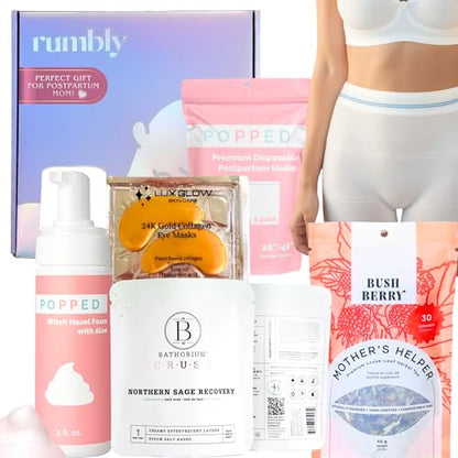 Postpartum Essentials Box, 6 Piece Gift Set for New Moms - size: Postpartum