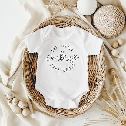 IVF Pregnancy Announcement Bodysuit, The Little Embryo That Could - color: White