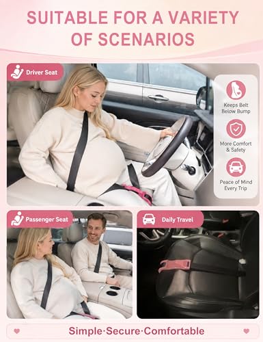 Mimibelt Car Abdominal Prevent Compression Cover Cushion - color: Pearl Black