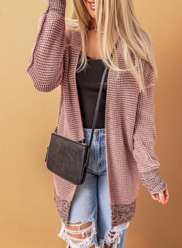Sidefeel Cardigan Sweaters for Women 2026 Fall Outfits - color: Pink, size: X-Large