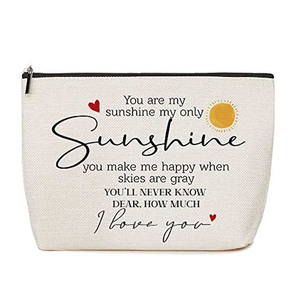 HOWDOUDO You are My Sunshine Makeup Bag Travel Cosmetic Bag