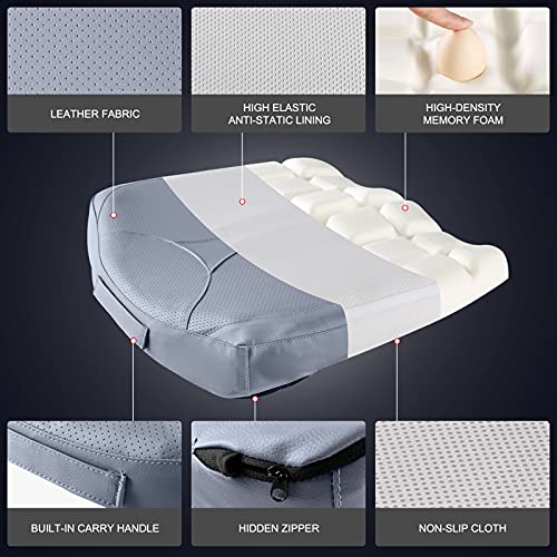 Car Memory Foam Heightening Seat Cushion for Short People Driving. - color: Gray