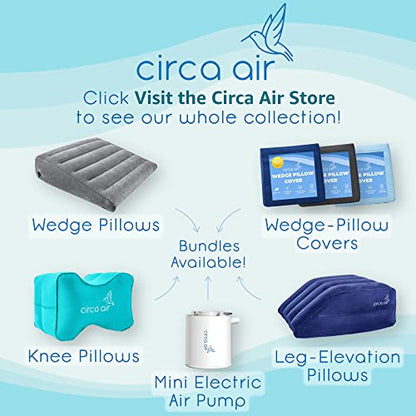 Circa Air Wedge Pillow Cover - Ultra Soft 100% Microfiber Wedge Pillow Case (27x27x8), Zip Cover, Extra Wide Large