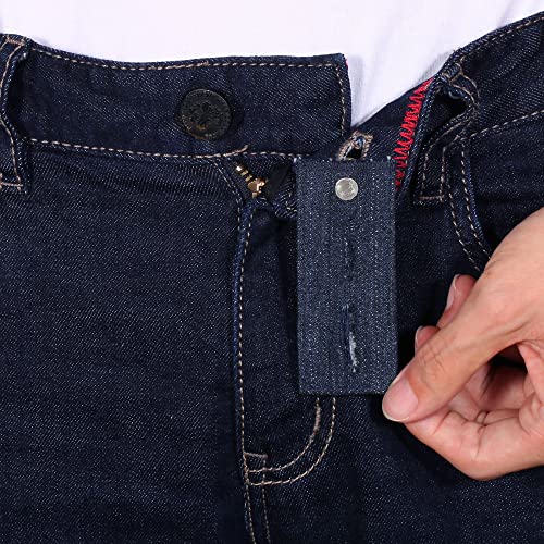 Toodoo 6 Pcs Jeans Waist Extender Jeans Pants Extender Blue Jean Button