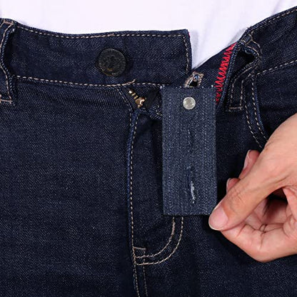 Toodoo 6 Pcs Jeans Waist Extender Jeans Pants Extender Blue Jean Button