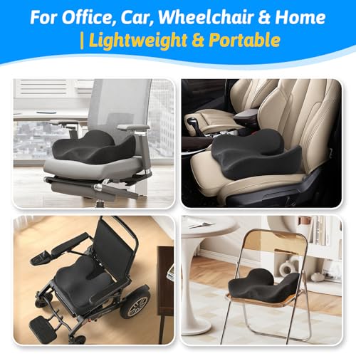 Dreamer Car Seat Cushion for Tailbone & Sciatica Pain Relief - color: Gray
