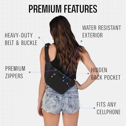 SoJourner Waterproof Fanny Pack, Black - color: Black - Solid