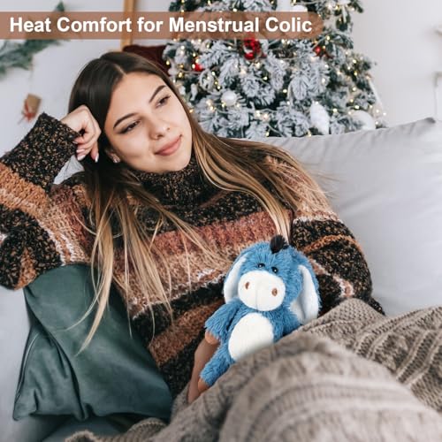 SuzziPals Donkey Stuffed Animal, Microwavable Heating Pad for Soothing - style: Donkey