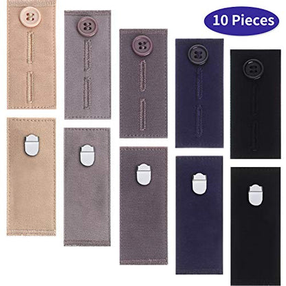 10 Pcs Pant Extenders for Men Women, Waist Extender for Pants Jeans