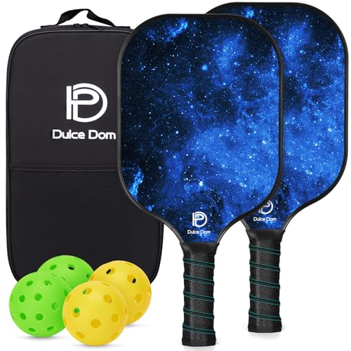 DULCE DOM Pickleball Paddles Set of 2/4 - USAPA Approved - color: Blue*2