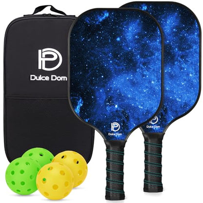 DULCE DOM Pickleball Paddles Set of 2/4 - USAPA Approved - color: Blue*2