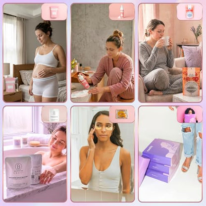 Postpartum Essentials Box, 6 Piece Gift Set for New Moms - size: Postpartum