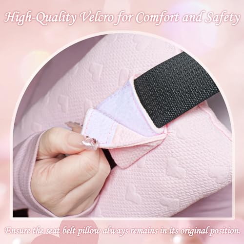 Seat Belt Pillow Post Surgery for Chest Heart Surgery Pink - color: Pink, size: Large