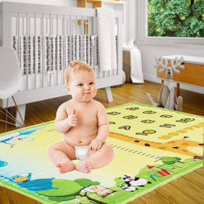 Baby Monthly Milestone Blanket Large 60"x40" Memory Blanket w/Growth Tracker - color: Yellow