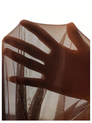 RoseSeek Women's Maternity Off The Shoulder Asymmetrical Tops Mesh Shirts - color: Brown, size: 3X-Large