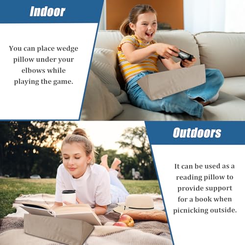 Small Wedge Pillow, Wedge Pillow for Bed Sores, Positioning Pillow - color: 1 Unit, Apricot