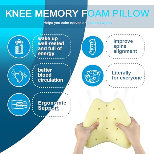 Knee Pillow for Side Sleepers Hip Pain, Leg Pillow for Side Sleeping - size: Gray 1 Pack