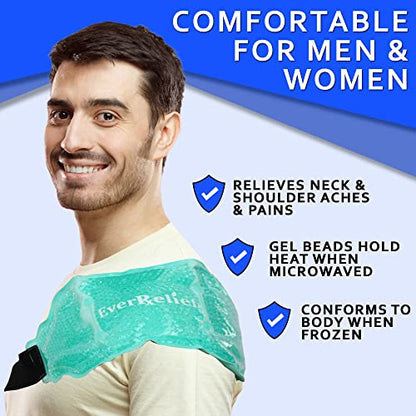 Ice Pack for Back Pain Relief with Elastic Strap by EverRelief