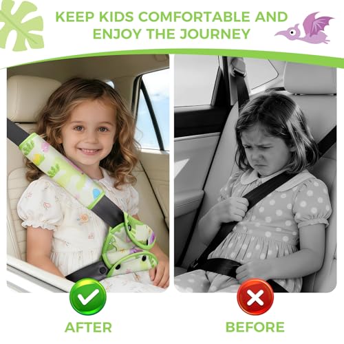COOLBEBE Kids Seat Straps Cover Pad, Green - color: Green