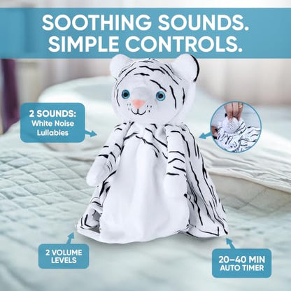 Love By Emi White Noise, Lullaby Stuffed Animal Lovey - Gift Essentials - color: White