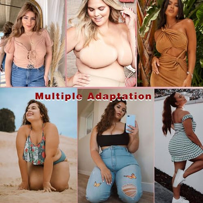 Plus Size Boobtape for Large Breasts, Wide Boob Tapes Light Brown - color: Light Brown, size: 6 INCH