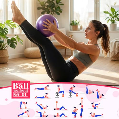 Teyva 40 Pcs Small Pilates Ball Bulk 9 Inch Mini Yoga Balls - color: Multicolor