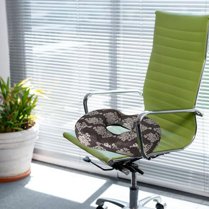 Donut Pillow for Hemorrhoids Seat Cushion for Tailbone Pain Relief - color: Flowers