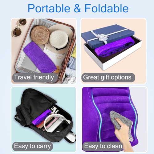 Inflatable Wedge Pillow for Traveling, Blow Up Travel Wedge Pillow